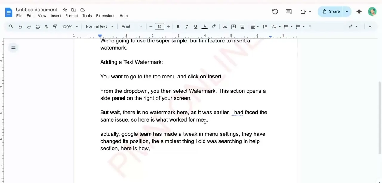A text watermark applied to the document, showing as large, light, diagonal text running behind the body content on every page.