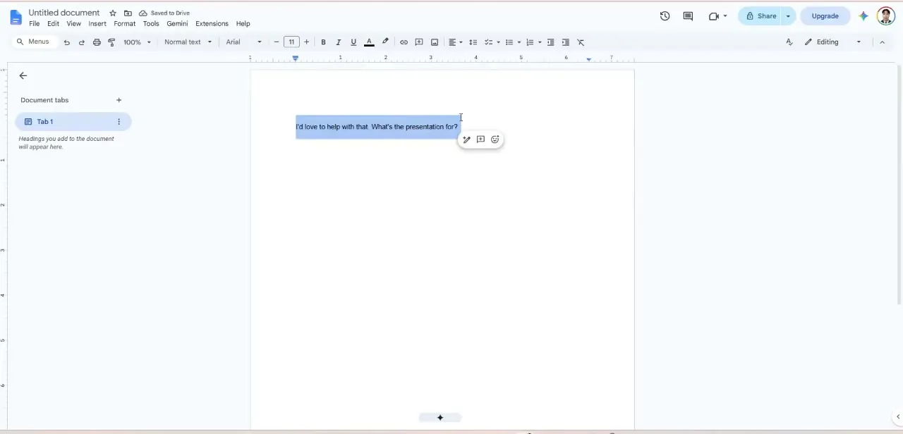 Text just pasted from Claude, selected so its font and formatting can be checked against the rest of the document before moving on.