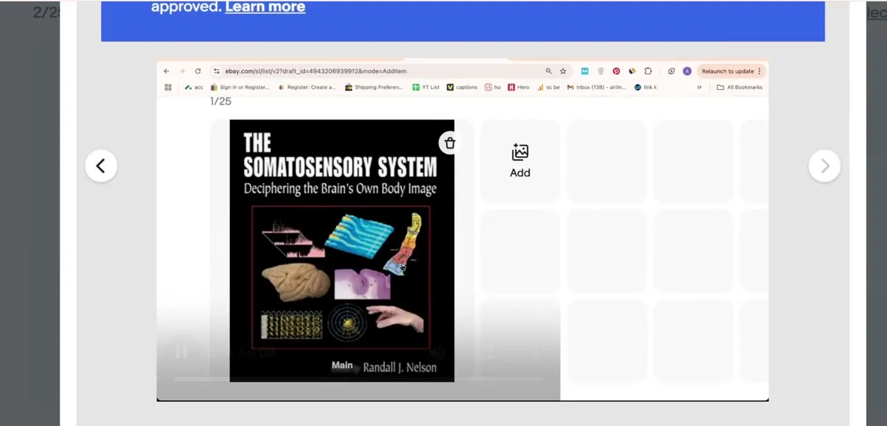 A listing draft zoomed in, showing the video occupying the second tile in the gallery, immediately after the main photo.